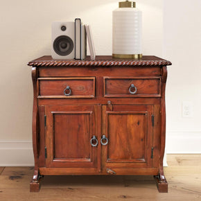 Vintage Rosewood 2-Door 36" Wide Cabinet With Drawers