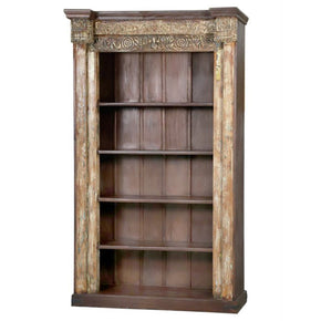 Rustic Antique Doorframe With Corbels Solid Wood Bookcase