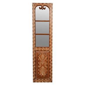 Vintage Bone Inlaid Wooden Mirror
