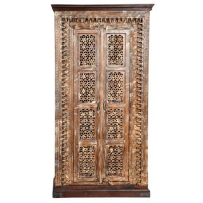 Fine Carved Armoire With Spindles