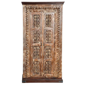 Fine Carved Armoire With Spindles