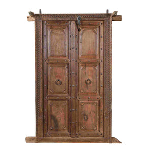 Antique Door With Fine Carved Frame