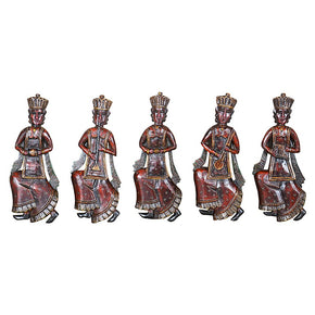 Vintage Carved Musicians Wall Decor, Set of 5