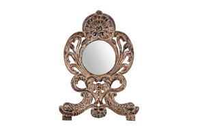 Vintage Carved French Style Distressed Accent Mirror