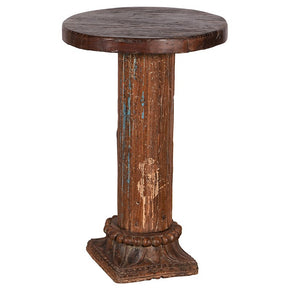 Rustic Column End Table