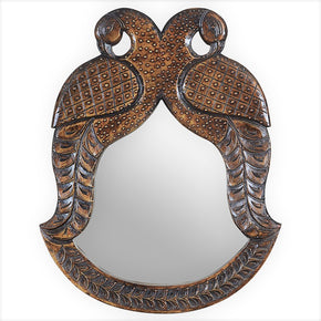 Unique Carved Peacock Mirror