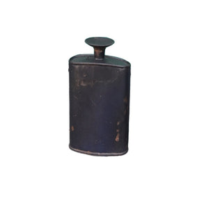 Vintage Hip Flask Repurposed Rustic Candle Holder