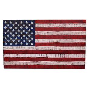 Rustic Wooden US Flag