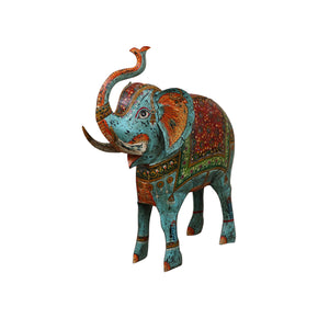 Rustic Metal Tall Elephant