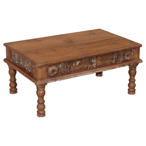 Country Carved Coffee Table