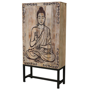 Unique Buddha Armoire On Metal Frame