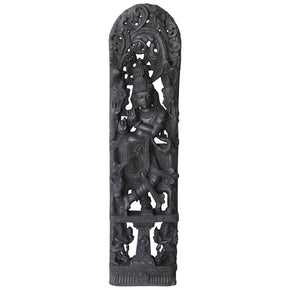 Vintage Carved Teak Wood 6 Feet Tall Krishna Statue