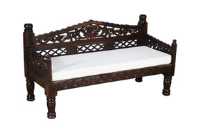 Floral Solid Wood Bench Sofa Made of Solid Wood
