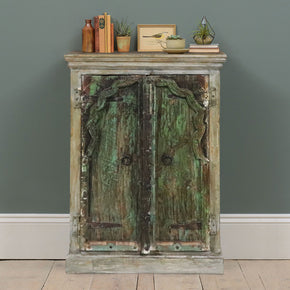 Moorish Arch 2-Door Solid Wood Boho Cabinet