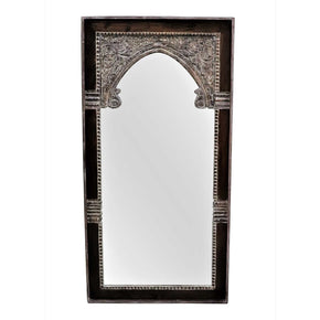 Mediterranean Style Hand Carved Arch Large Mirror
