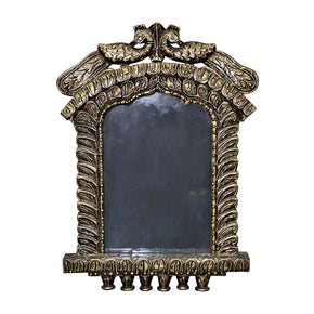 Eclectic Carved Metallic Painted Wall Picture Frame