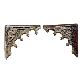 Rustic Antique Set Of Corbels Wall Art