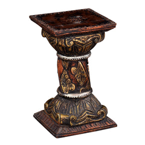 Ornate Carved Wooden Display Pedestal