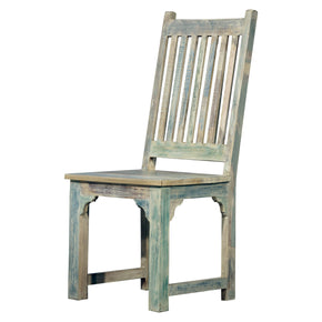 Farmhouse Style Slatted Solid Wood Side Chair