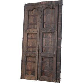 Country Style 1900s Antique Teak Wood Door Wall Decor