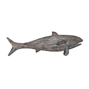 Distressed White Wooden 47" Long Fish Decor