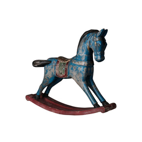 Farmhouse Style Distressed Wooden Rocking Horse
