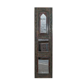 Vintage Solid Wood Carved Door with Mirror