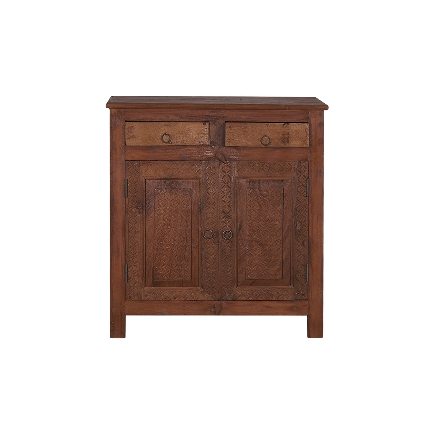 Teak wood shop storage cabinet