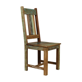 Reclaimed Wood Dining Chair With Distressed Paint