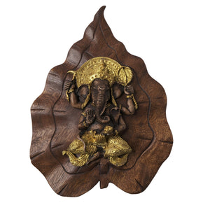 Unique " Ganesha" On Betel Leaf Wall Art