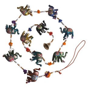 Artistic Decorative Hand Painted Elephant Hanging Garland