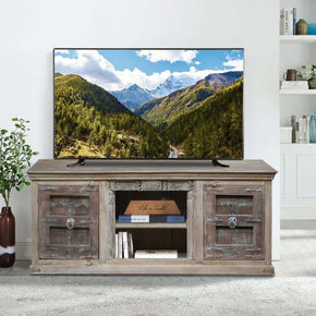 Solid Wood 36 Inches Tall Tv Media Console