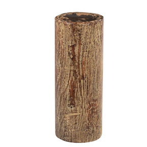 Farmhouse Style 12" Tall Solid Wood Pillar Candle Holder