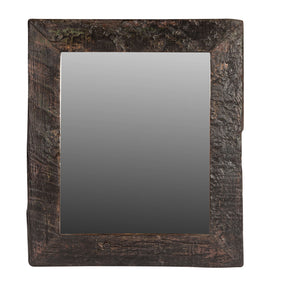 Rustic Aged Wood 23" x 26" Vanity Mirror