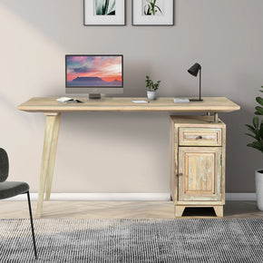 Modern Reclaimed Wood Farmhouse Style 56" Long Desk