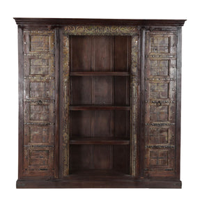 Unique 82" Long Antique Door Armoire And Display Case