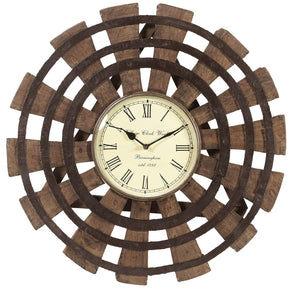 Farmhouse Style Wheel 20" Round Wall Clock
