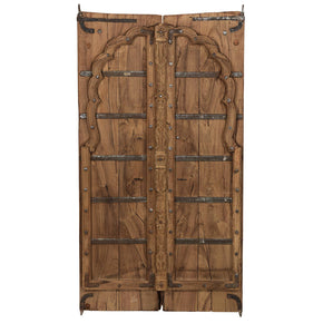 Early 1900s Moorish Arched Teak Wood Antique Door