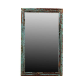 Rustic Farmhouse Distressed Blue 30" x 48"Wooden Vanity Mirror
