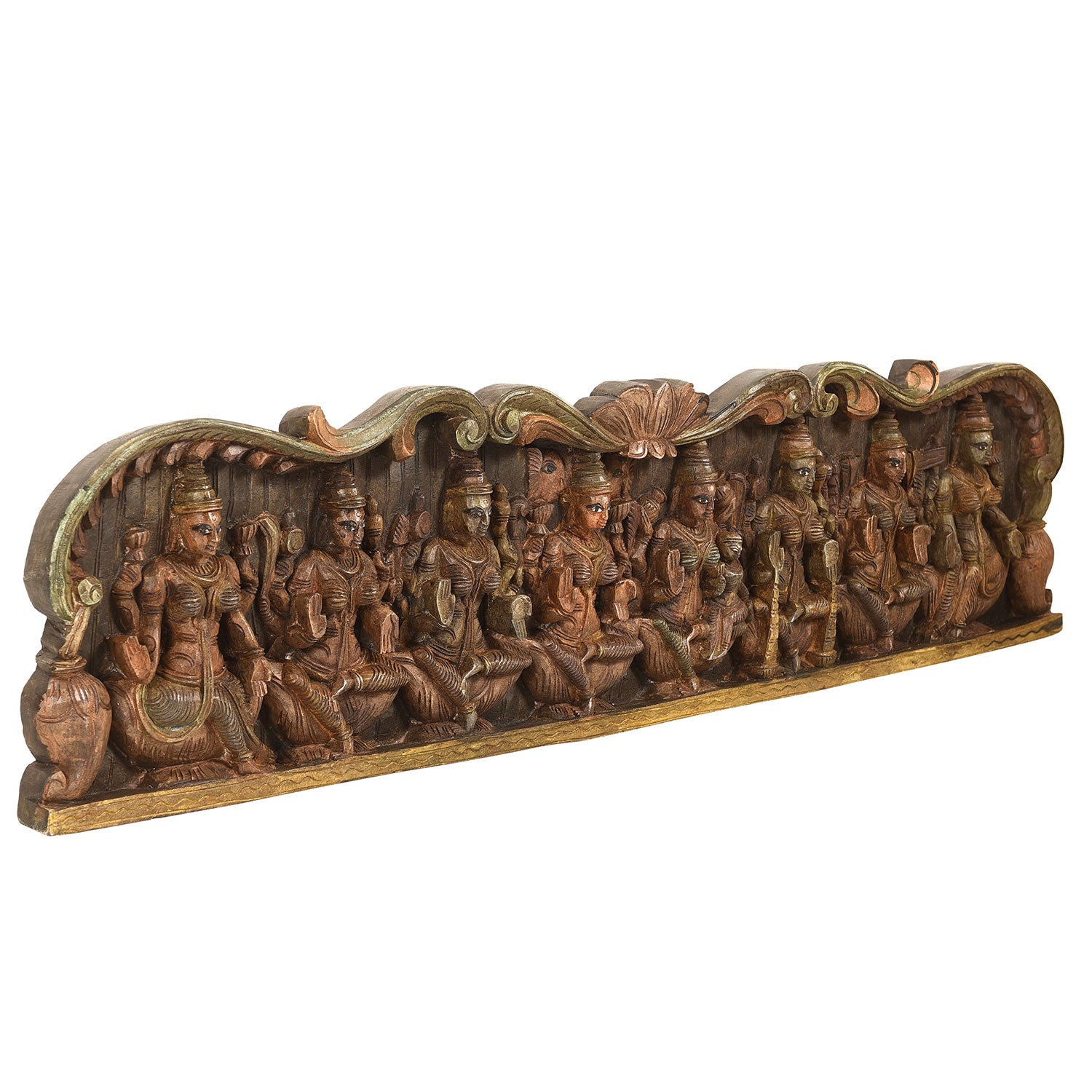 Traditional Indian Hand Carved Wooden Ashtha Lakshmi Wall Hanging - Far ...