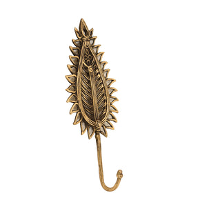 Unique Brass Leaf Wall Hook